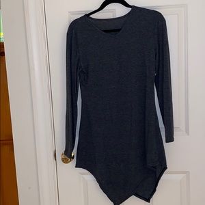 Asymmetrical Long Sleeve Dress